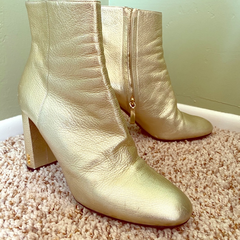 Yves St. Laurent Gold Boots